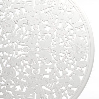 Industry Collection ALUMINIUM OVAL TABLE - WHITE DEKOR