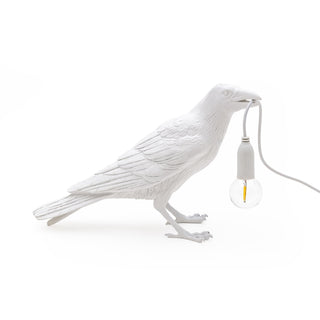 Bird Lamp White Waiting OUTDOOR DEKOR