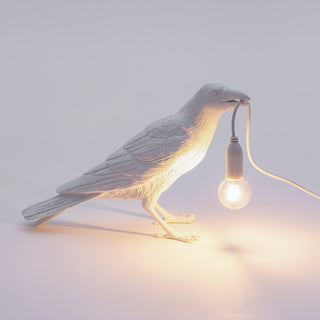 Bird Lamp White Waiting OUTDOOR DEKOR