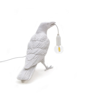 Bird Lamp White Waiting OUTDOOR DEKOR