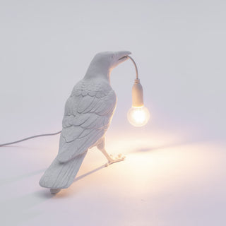 Bird Lamp White Waiting OUTDOOR DEKOR