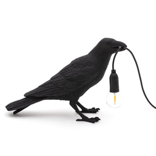 Bird Lamp Black Waiting OUTDOOR DEKOR
