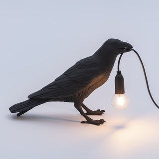 Bird Lamp Black Waiting OUTDOOR DEKOR