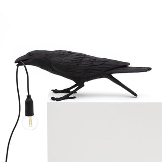 Bird Lamp Black Playing OUTDOOR DEKOR