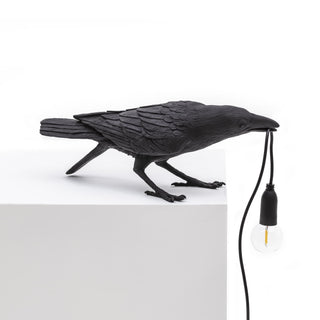 Bird Lamp Black Playing SELETTI
