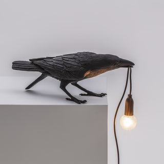 Bird Lamp Black Playing SELETTI