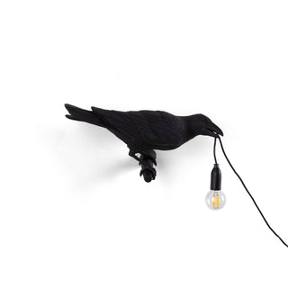Bird Lamp Black Looking Right OUTDOOR DEKOR
