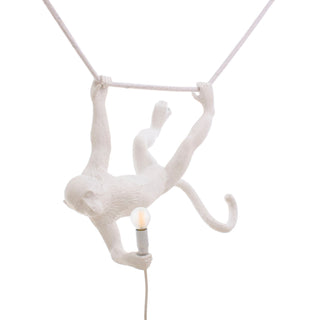 The Monkey Lamp Swing White SELETTI