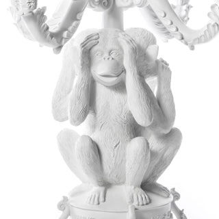 Giant Burlesque 3 Monkeys White DEKOR
