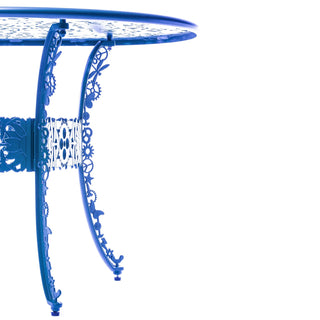 Industry Collection ALUMINIUM OVAL TABLE - SKY BLUE DEKOR