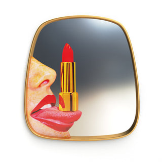 Mirror Gold Frame Tongue SELETTI