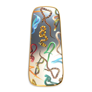 Mirror Gold Frame Snakes SELETTI