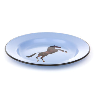 Enamel Plate Horse DEKOR