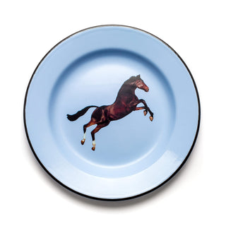 Enamel Plate Horse DEKOR