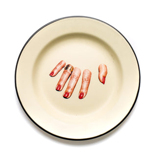 Enamel Plate Fingers SELETTI