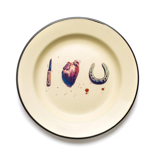 Enamel Plate I love u DEKOR