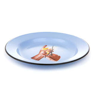 Enamel Plate Bird DEKOR