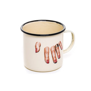 Enamel Mug Fingers SELETTI