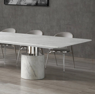 Geneva Dining Table Cylinder Whiteline
