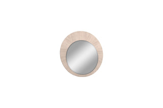 Waves Round Mirror Whiteline