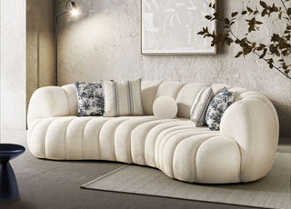 Rhodes Curved Sofa Whiteline