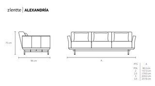 ALEXANDRIA Sofa by Zientte - DEKOR