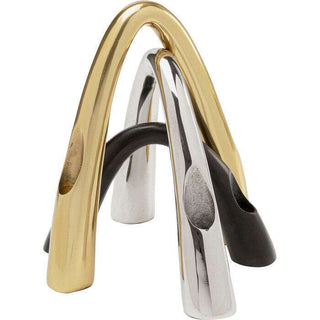 Candle Holder Bow Duo Gold 25cm - DEKOR