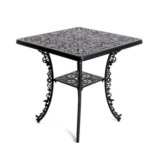 Industry Collection Aluminium Square Table Black SELETTI