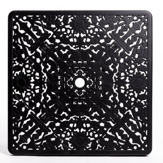 Industry Collection Aluminium Square Table Black DEKOR