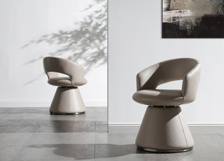 Portofino Swivel Dining Armchair Whiteline