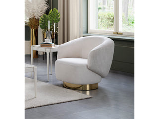 Erzin Swivel Accent Chair Whiteline