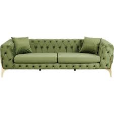 Sofa Bellissima 3 Seater Velvet Green 240cm KARE MIAMI