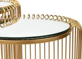 Side Table Wire Double Brass (2/Set) KARE MIAMI