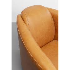 Armchair Cigar Lounge Smart Leather Light Brown KARE MIAMI