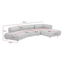 Corner Sofa Bow Left Cream KARE MIAMI