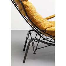 Armchair + Stool Vienna Swing Yellow KARE MIAMI