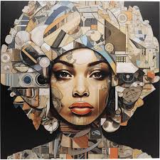 Glass Picture 3D Art Geo Women 120x120cm KARE MIAMI