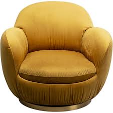Swivel Armchair Nube Yellow KARE MIAMI