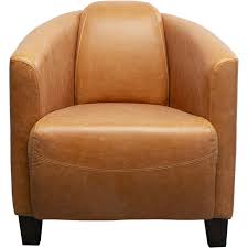 Armchair Cigar Lounge Smart Leather Light Brown KARE MIAMI
