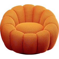 Swivel Armchair Peppo Bloom Orange KARE MIAMI