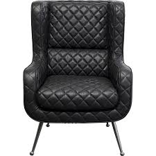 Armchair Nonna Smart Leather Black KARE MIAMI