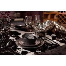 Plate Cosmos Black Ø21cm KARE MIAMI