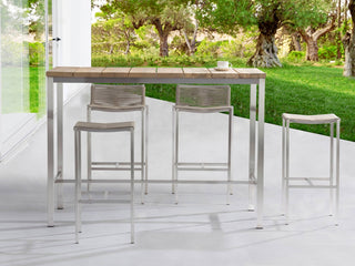Stone Outdoor Backless Barstool Whiteline