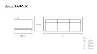 LA ROUX Sofa by Zientte - DEKOR