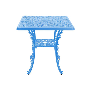 Industry Collection Aluminium Square Table Sky Blue SELETTI