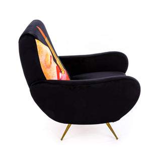 Armchair Tongue Black SELETTI