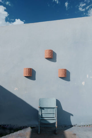 Magna Graecia Terracotta Wall vase Dorico SELETTI