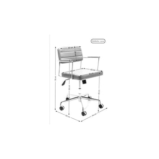 Office Chair Dottore Grey - JULIA VENCE STORE