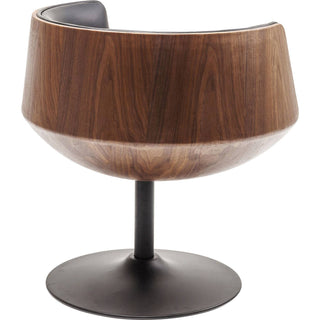 Swivel Armchair Club Walnut - JULIA VENCE STORE