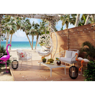 Hanging Chair Ibiza White - JULIA VENCE STORE